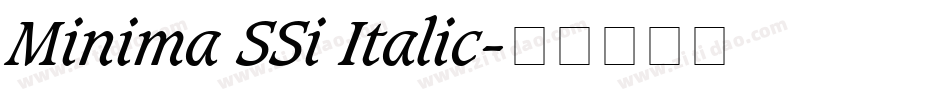 Minima SSi Italic字体转换